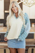 Floral Striped Sweatshirt