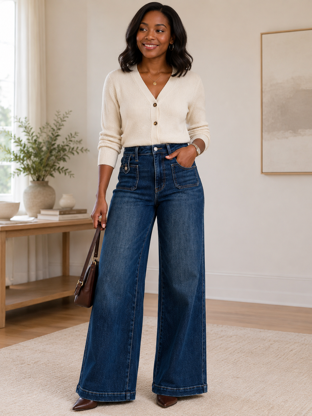 Judy Blue High Waisted "Lux" Retro Wide w/ Front Tab Closure