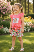Cow Skull Floral Set